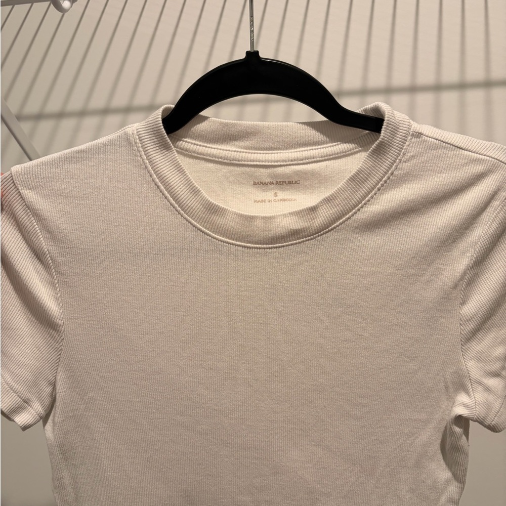 Banana Republic Women's White Short Sleeve Top